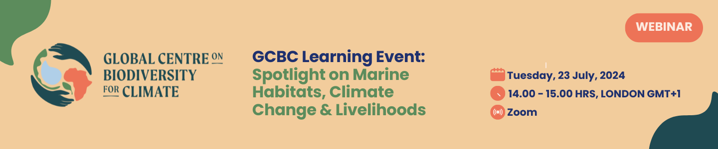 GCBC Learning Event: Sustainable use of marine resources, conservation, climate mitigation and adaptation Banner Image